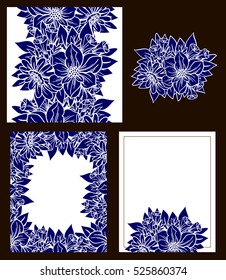 Invitation with floral background