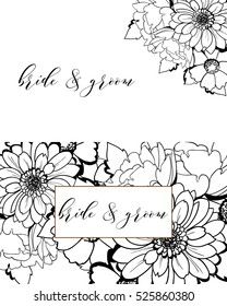 Invitation with floral background