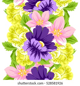 Invitation with floral background