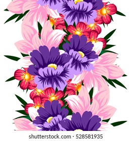 Invitation with floral background