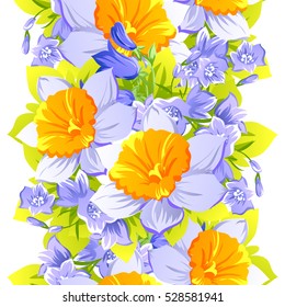 Invitation with floral background