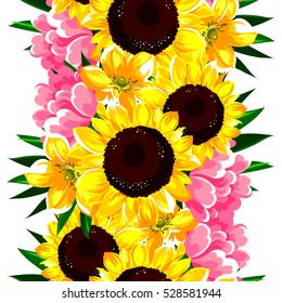Invitation with floral background