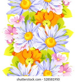 Invitation with floral background