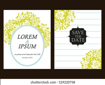 Invitation with floral background