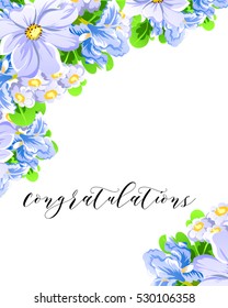 Invitation with floral background