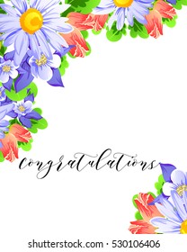Invitation with floral background