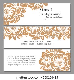 Invitation with floral background