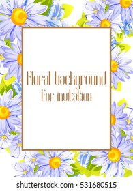 Invitation with floral background