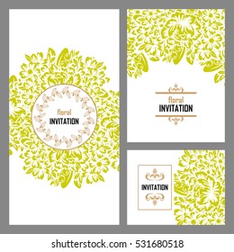 Invitation with floral background