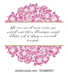Invitation with floral background