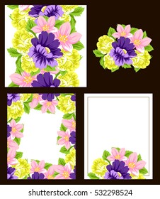 Invitation with floral background