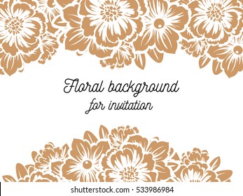 Invitation with floral background