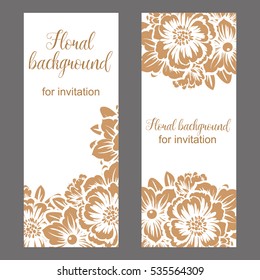 Invitation with floral background