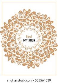 Invitation with floral background