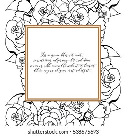 Invitation with floral background