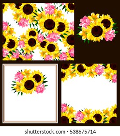 Invitation with floral background