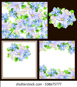 Invitation with floral background