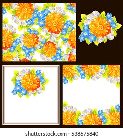 Invitation with floral background