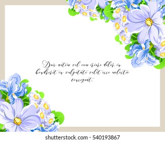 Invitation with floral background