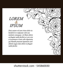 Invitation with floral background