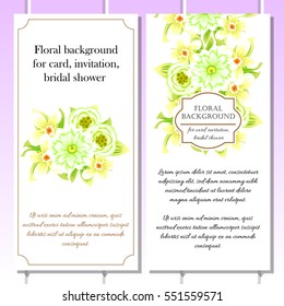 Invitation with floral background