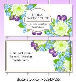 Invitation with floral background