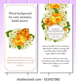 Invitation with floral background