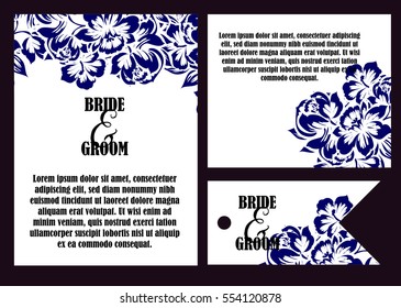 Invitation with floral background