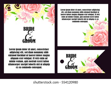 Invitation with floral background