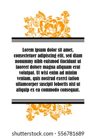 Invitation with floral background