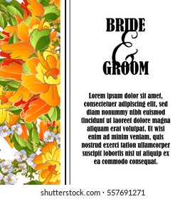 Invitation with floral background Invitation with floral background