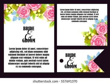 Invitation with floral background