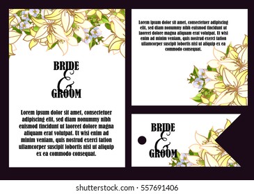Invitation with floral background