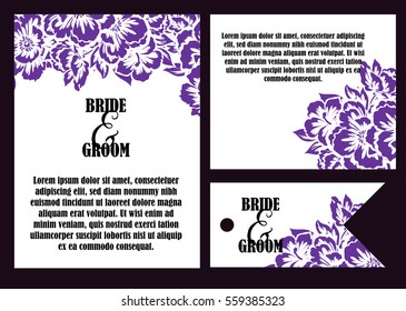 Invitation with floral background
