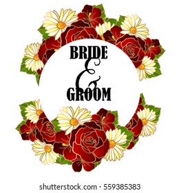 Invitation with floral background
