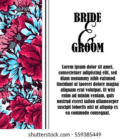 Invitation with floral background