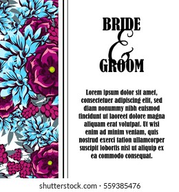 Invitation with floral background