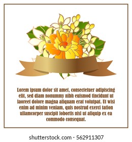 Invitation with floral background