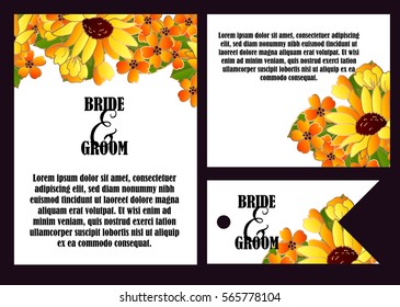 Invitation with floral background