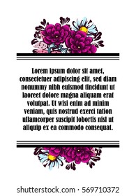 Invitation with floral background