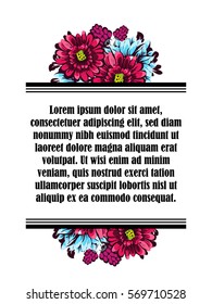 Invitation with floral background