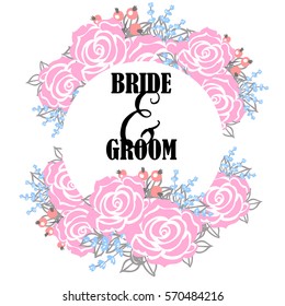 Invitation with floral background