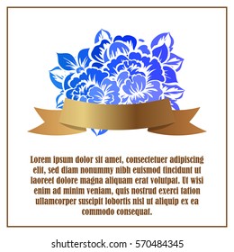 Invitation with floral background