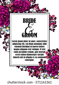 Invitation with floral background