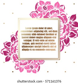 Invitation with floral background