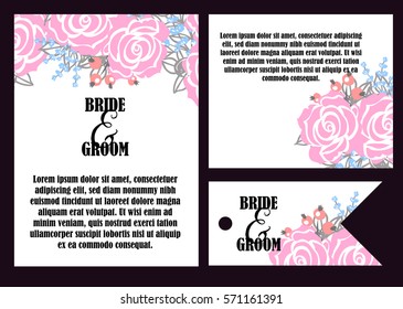 Invitation with floral background