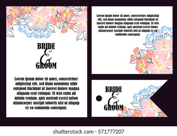 Invitation with floral background
