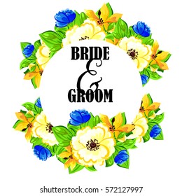 Invitation with floral background