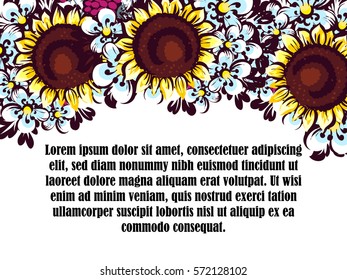 Invitation with floral background