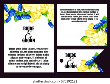 Invitation with floral background